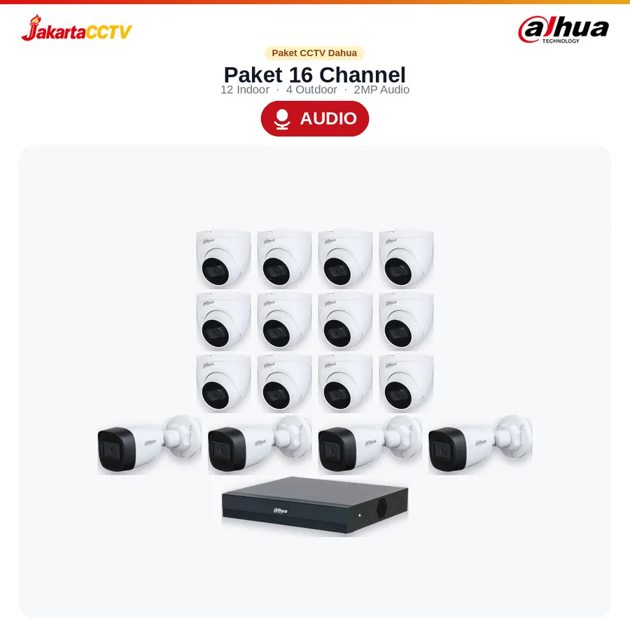 Paket CCTV Dahua Audio 16 Channel