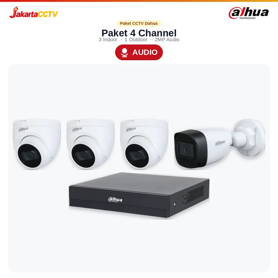 Paket CCTV Dahua Audio 4 Channel