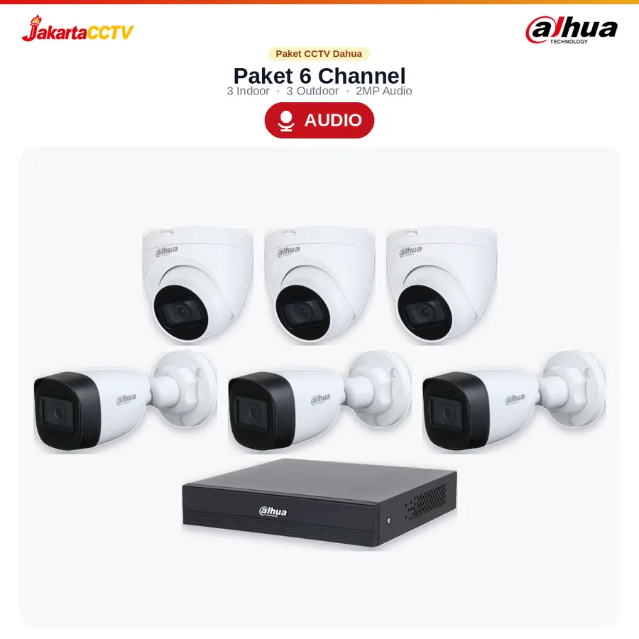 Paket CCTV Dahua Audio 6 Channel
