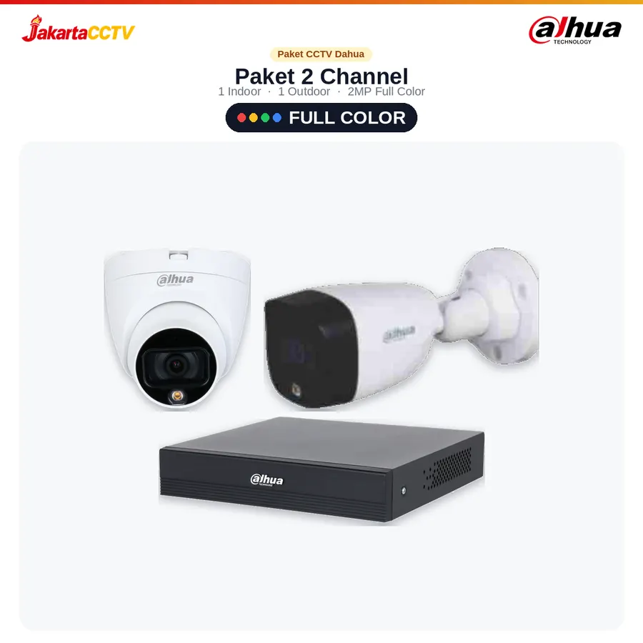 Paket CCTV Dahua Full Color 2 Channel