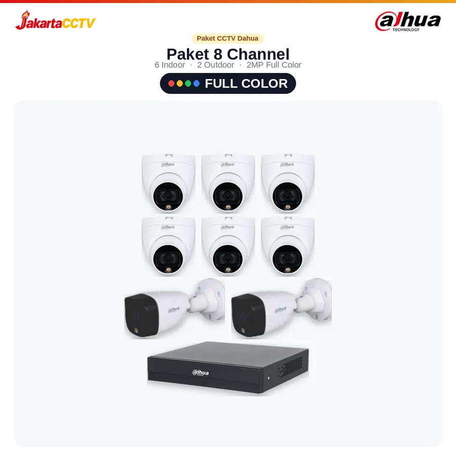 Paket CCTV Dahua Full Color 8 Channel
