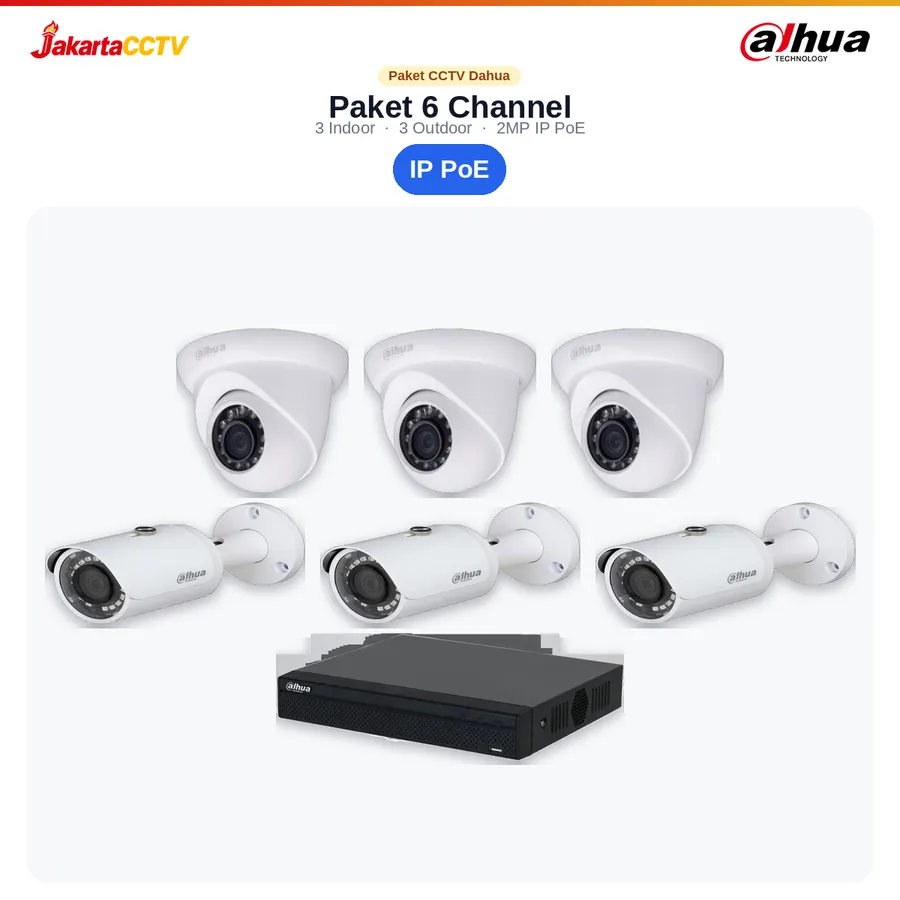 Paket CCTV Dahua IP 6 Channel