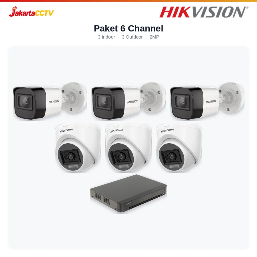 Paket CCTV Hikvision 6 Channel