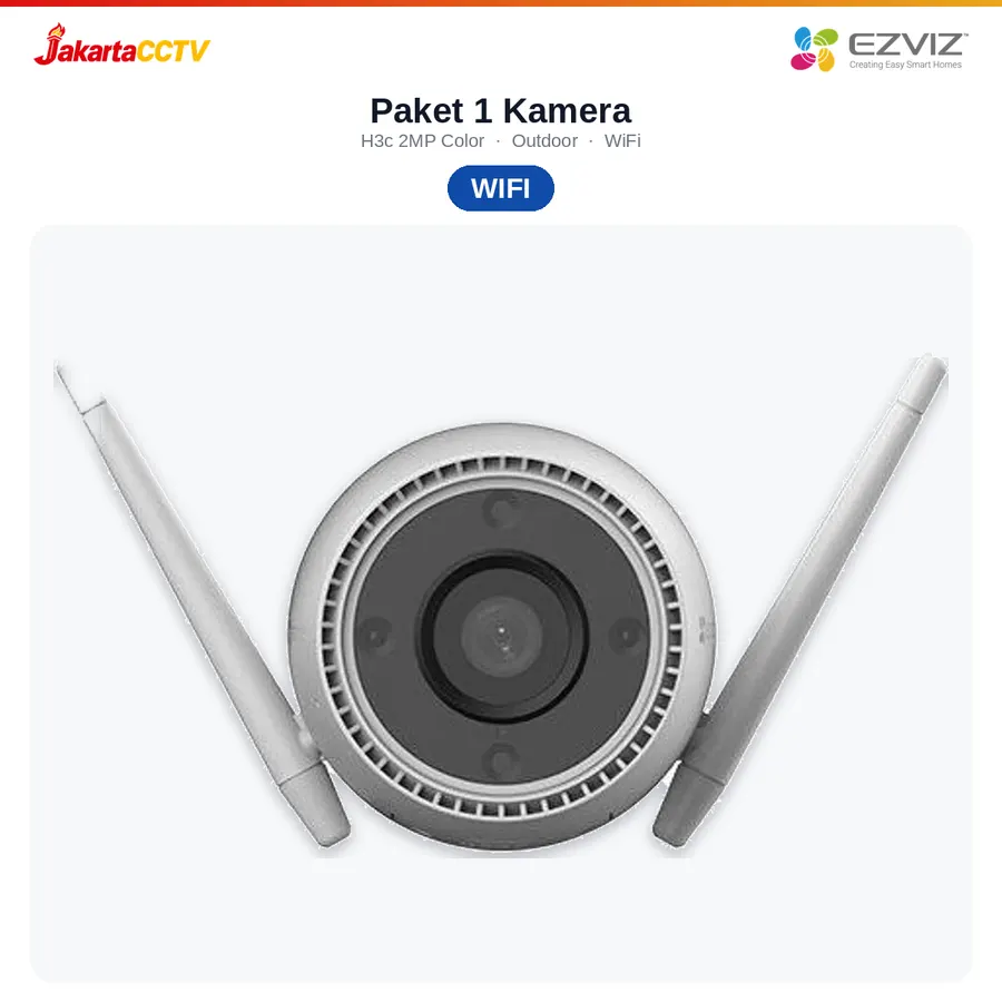 Paket CCTV Ezviz H3c 2MP Color