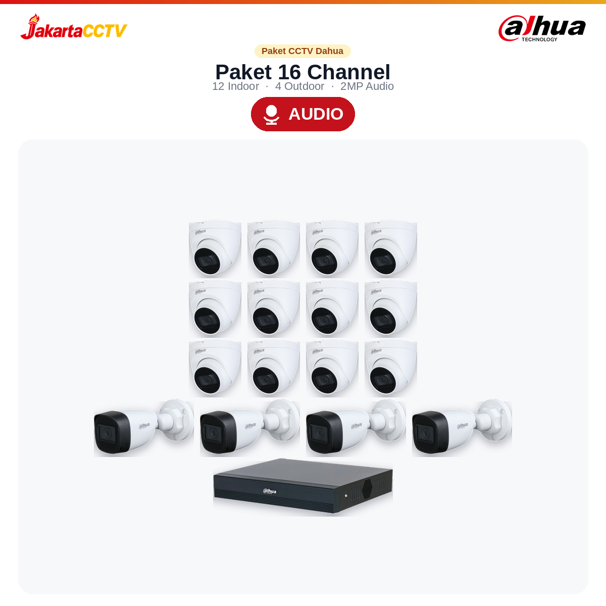 Paket CCTV Dahua Audio 16 Channel