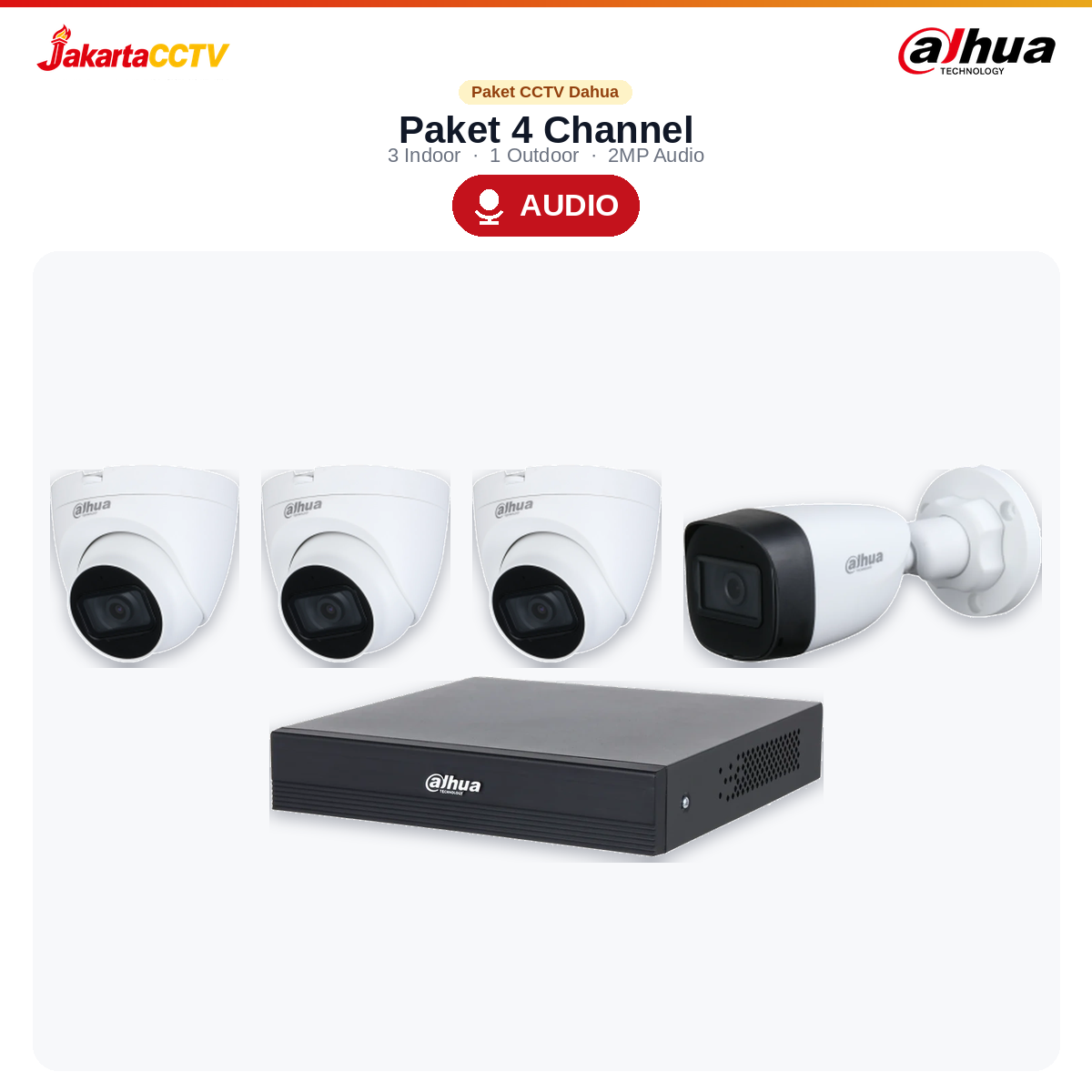 Paket CCTV Dahua Audio 4 Channel
