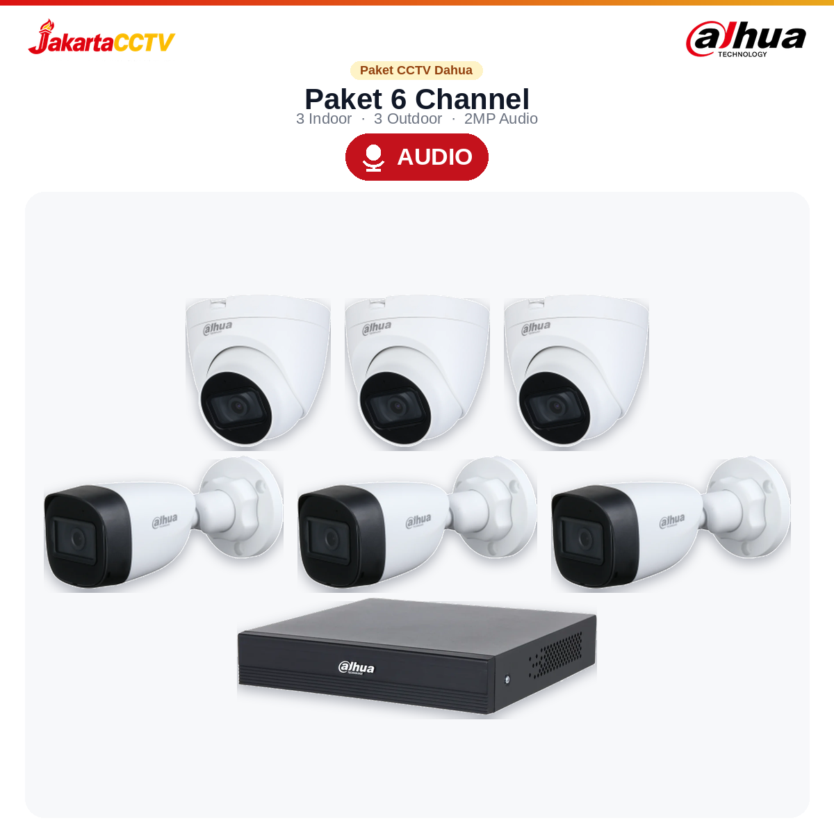 Paket CCTV Dahua Audio 6 Channel