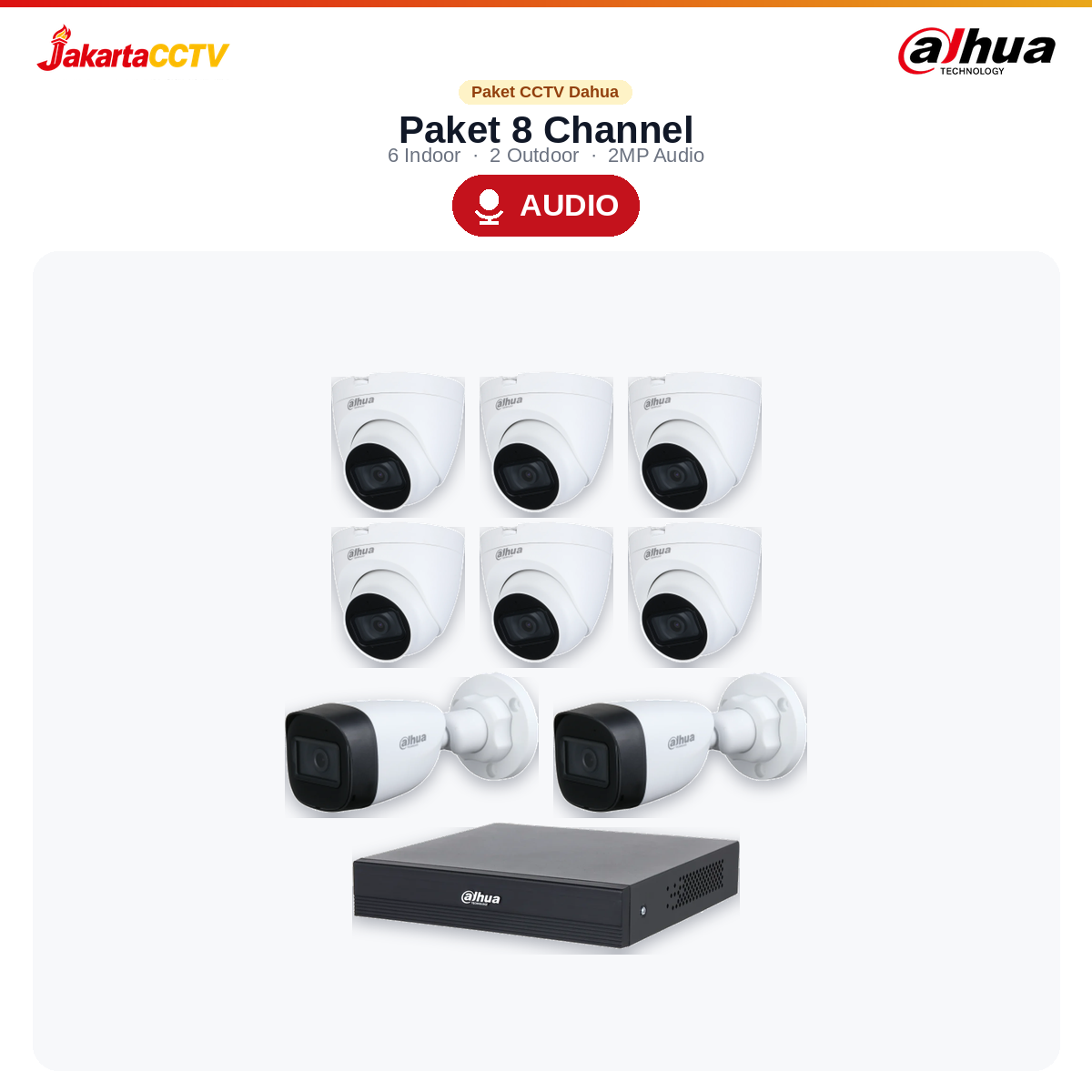 Paket CCTV Dahua Audio 8 Channel