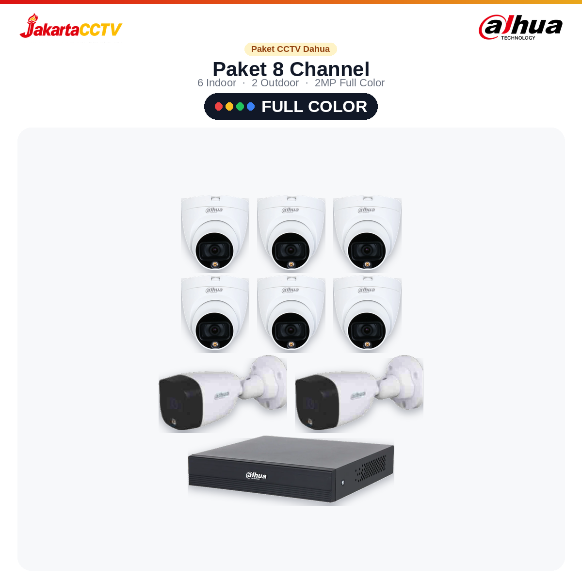 Paket CCTV Dahua Full Color 8 Channel