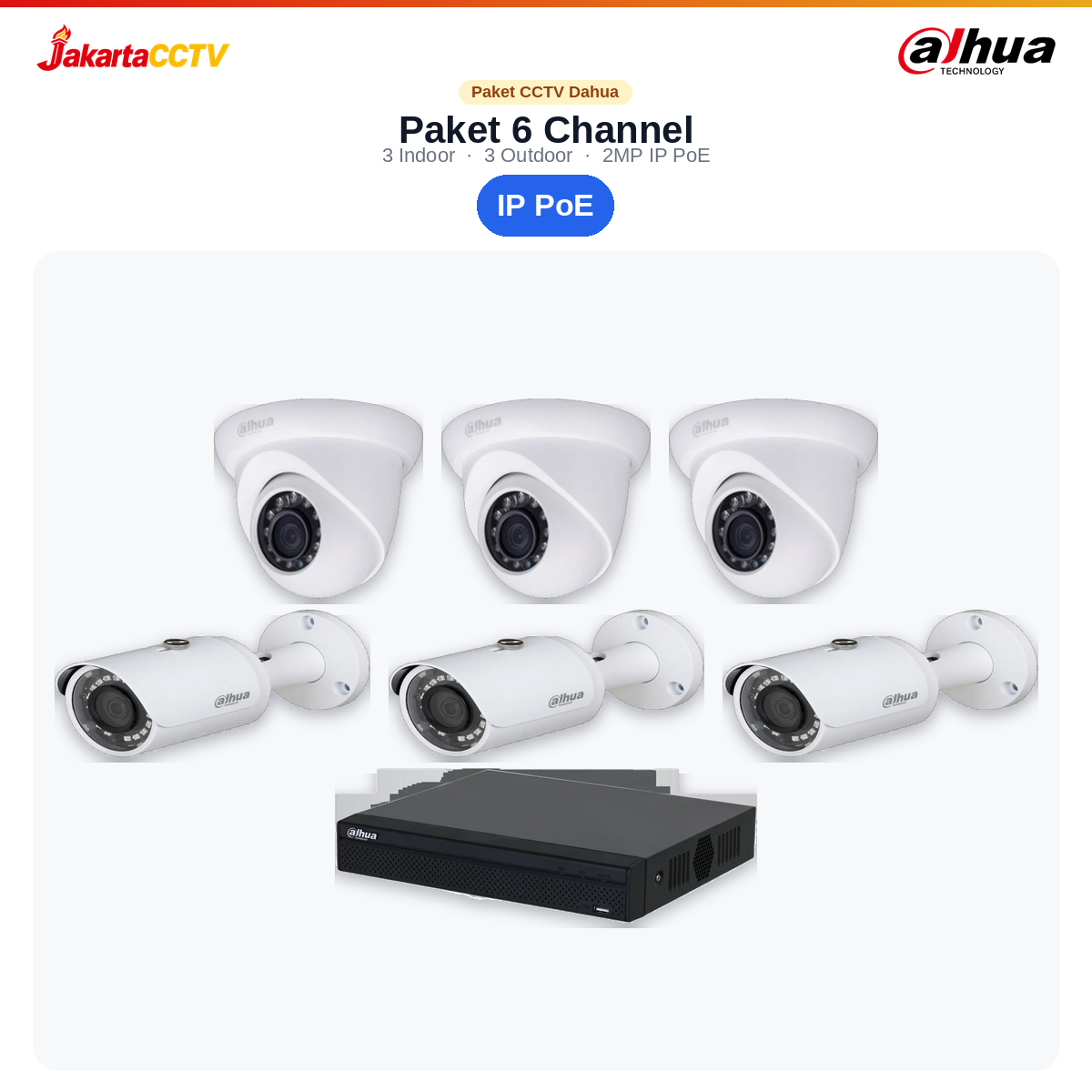 Paket CCTV Dahua IP 6 Channel