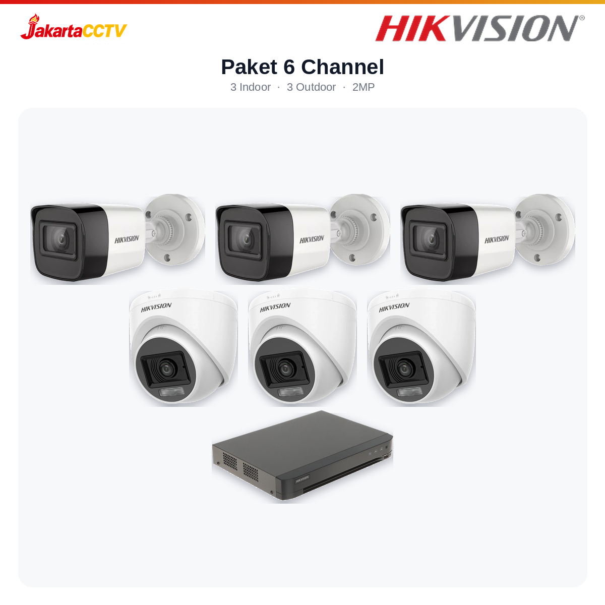 Paket CCTV Hikvision 6 Channel