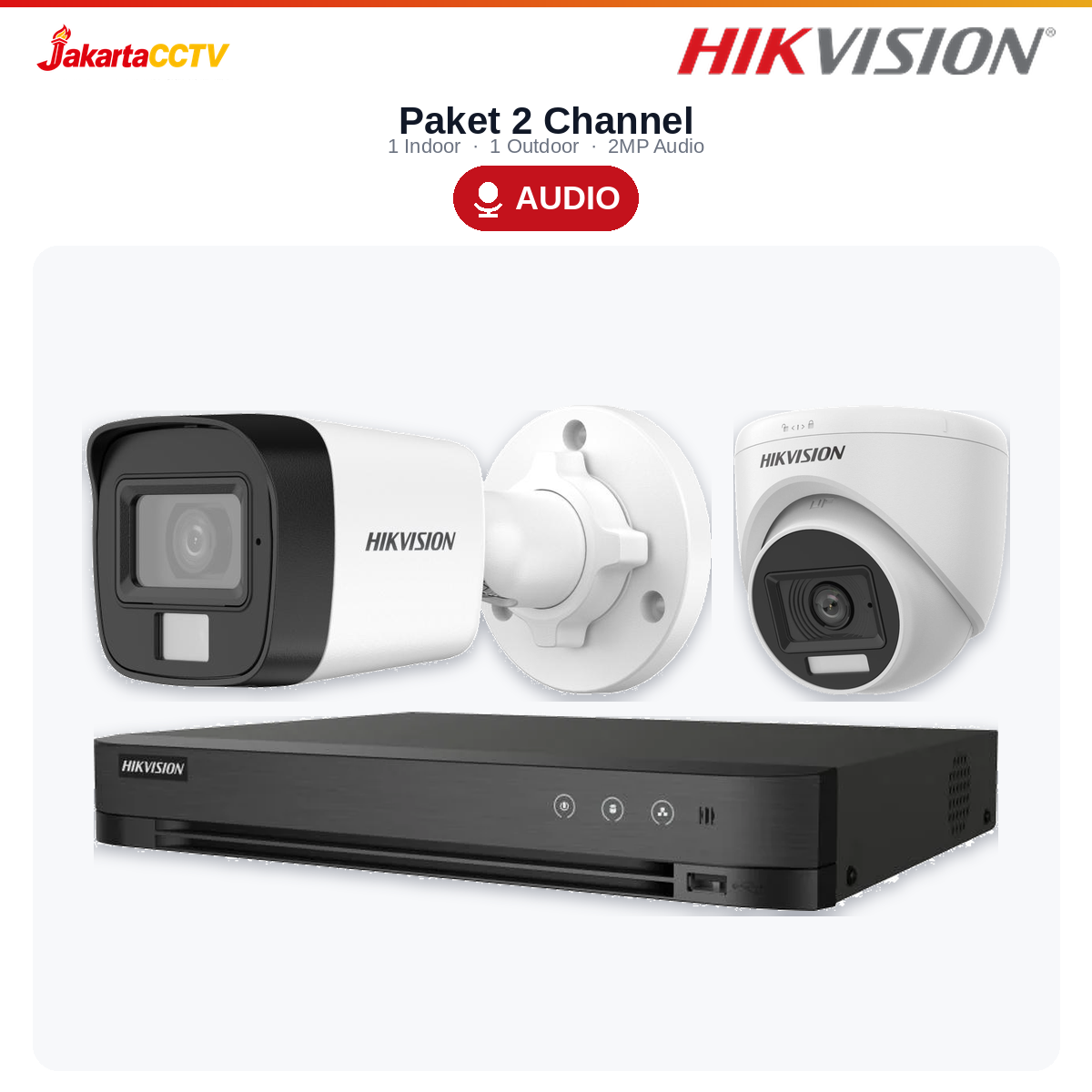 Paket CCTV Hikvision Audio 2 Channel