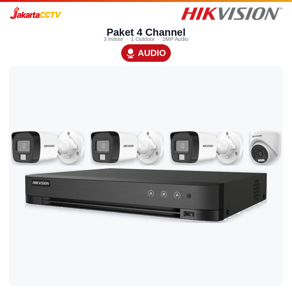Paket CCTV Hikvision Audio 4 Channel
