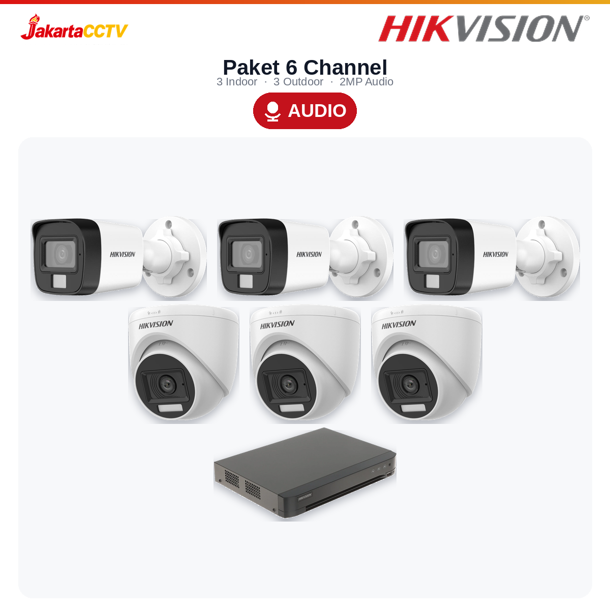 Paket CCTV Hikvision Audio 6 Channel