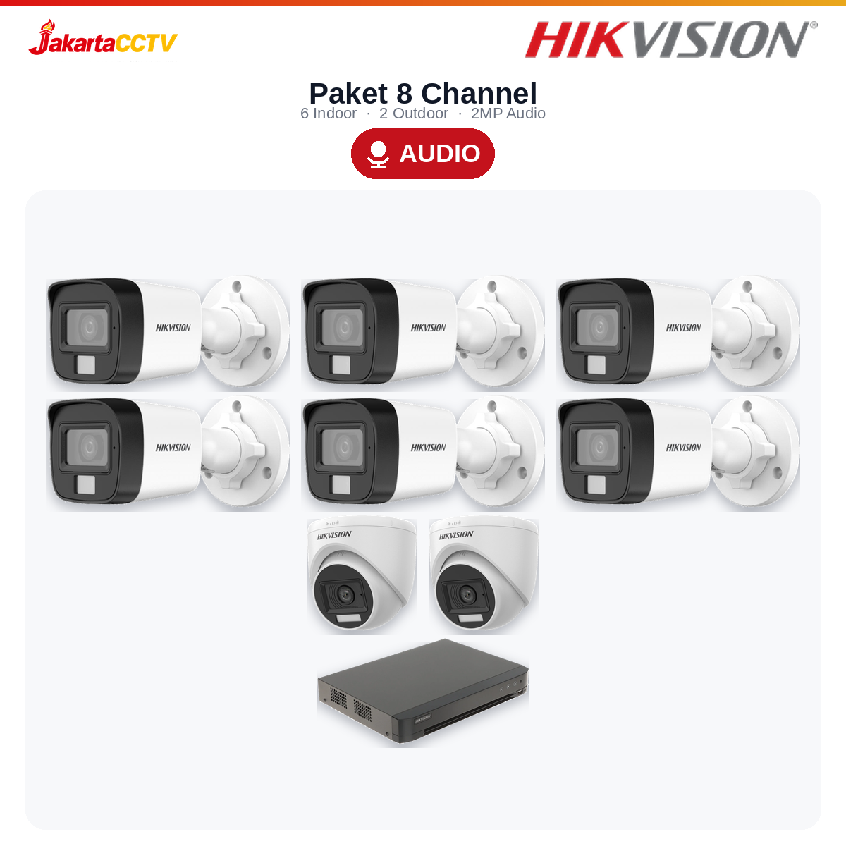 Paket CCTV Hikvision Audio 8 Channel