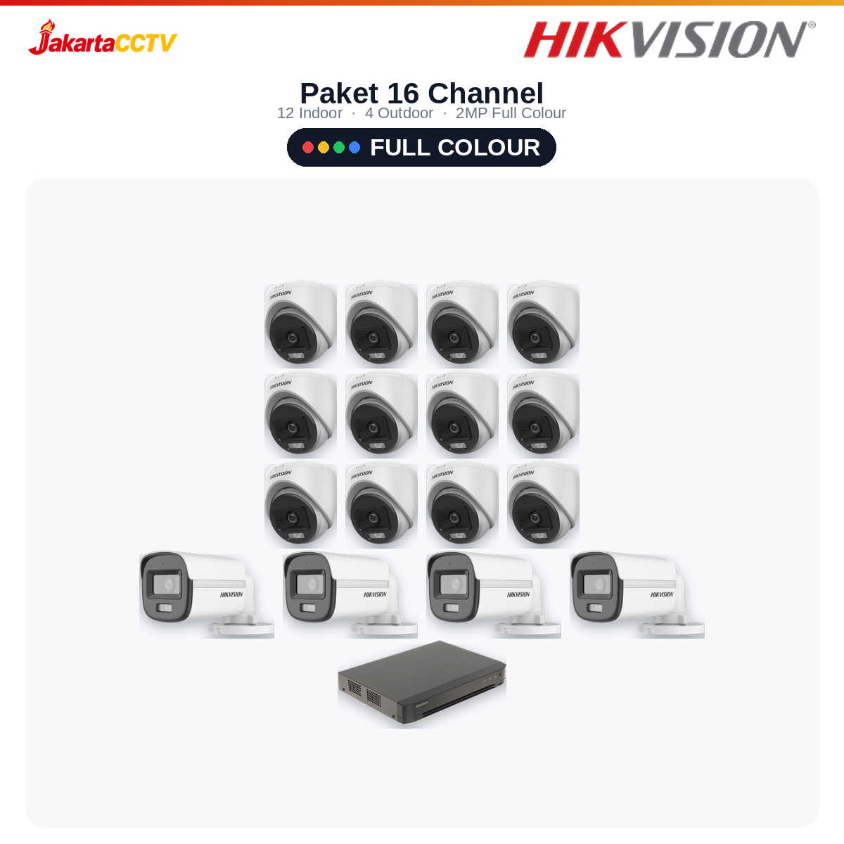 Paket CCTV Hikvision Full Colour 16 Channel