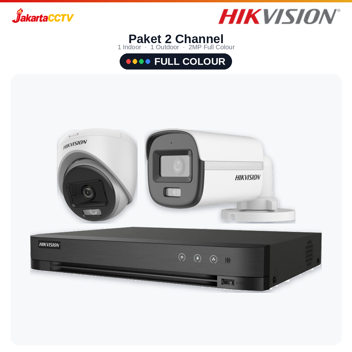 Paket CCTV Hikvision Full Colour 2 Channel