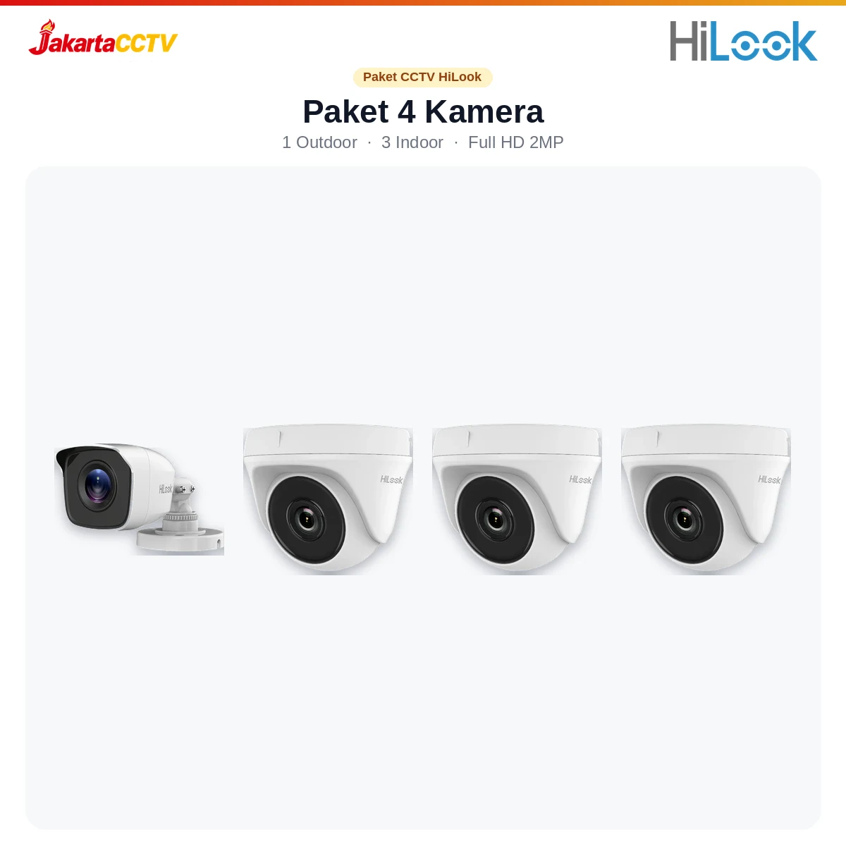 Paket CCTV HiLook 4 Kamera 2MP
