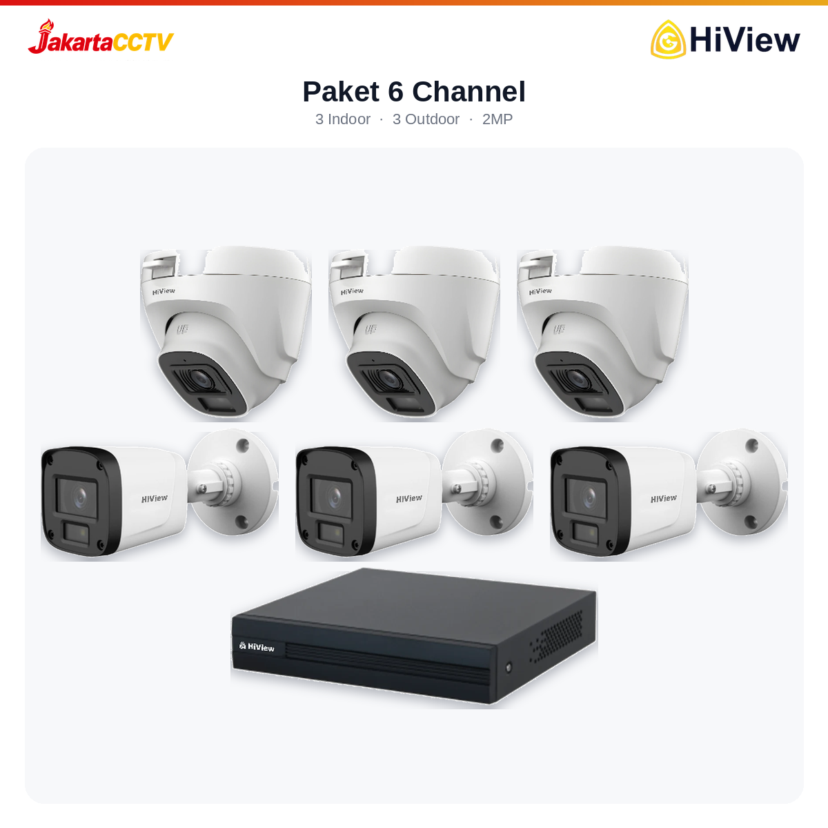 Paket CCTV HiView 6 Channel