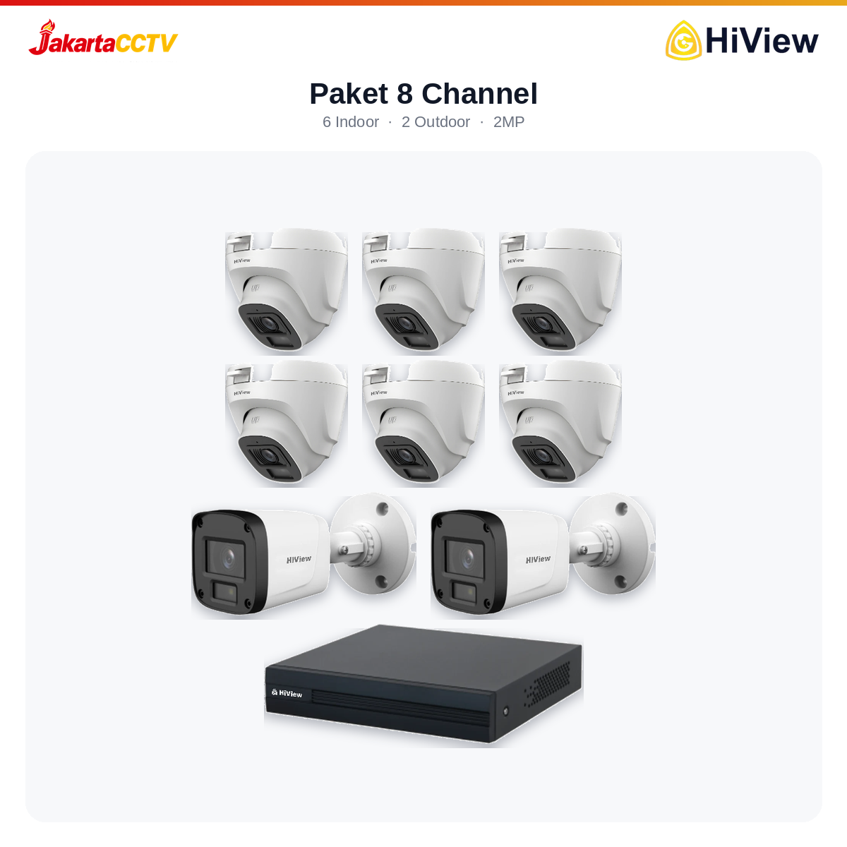 Paket CCTV HiView 8 Channel