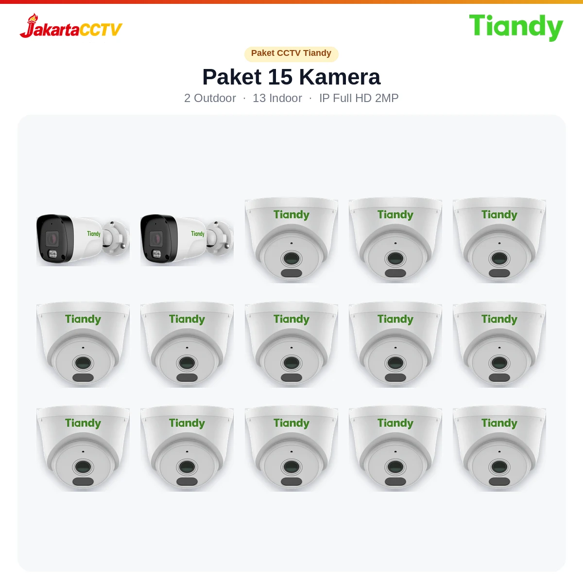 Paket CCTV Tiandy 15 Kamera 2MP