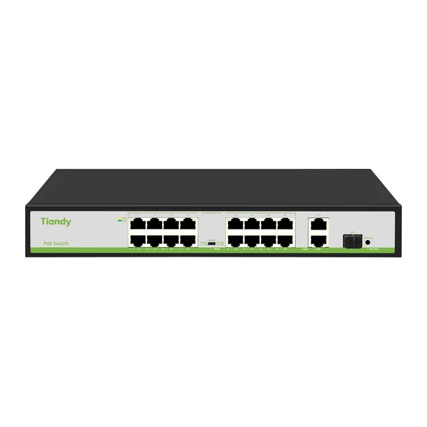Tiandy TC-P3S019 H/1621/AT/180 PoE Switch 16 Port Gigabit Uplink