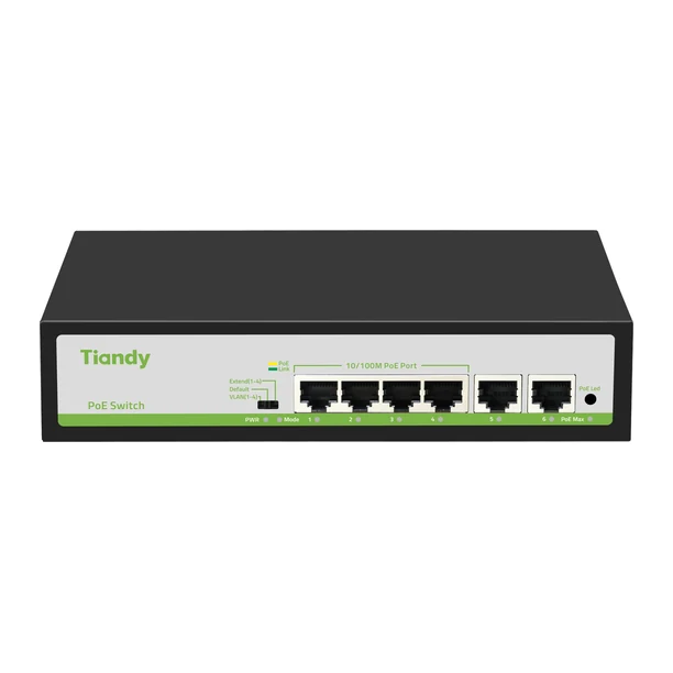 Tiandy TC-P3S06 F/0420/AT/55 PoE Switch 4 Port