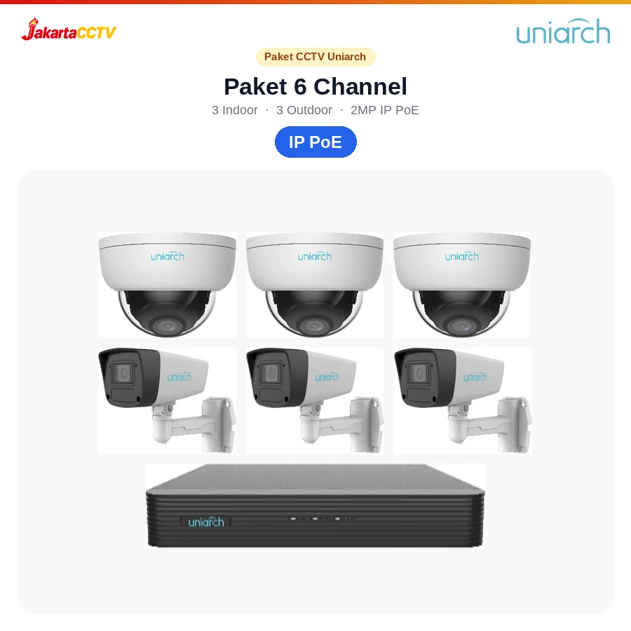 Paket CCTV Uniarch 6 Channel