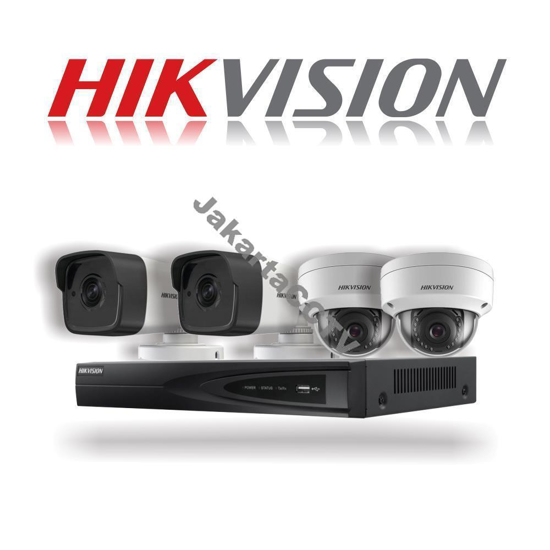 Gambar Paket CCTV Hikvision 4 Channel Network Camera 2.0 MP