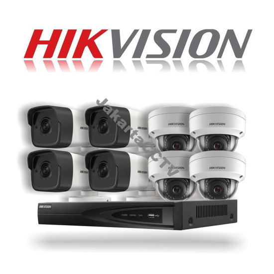 Gambar Paket CCTV Hikvision 8 Channel Network Camera 2.0 MP