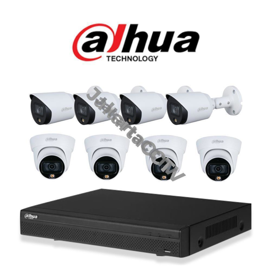 Gambar Paket CCTV Dahua Full Color 2MP 8 Channel