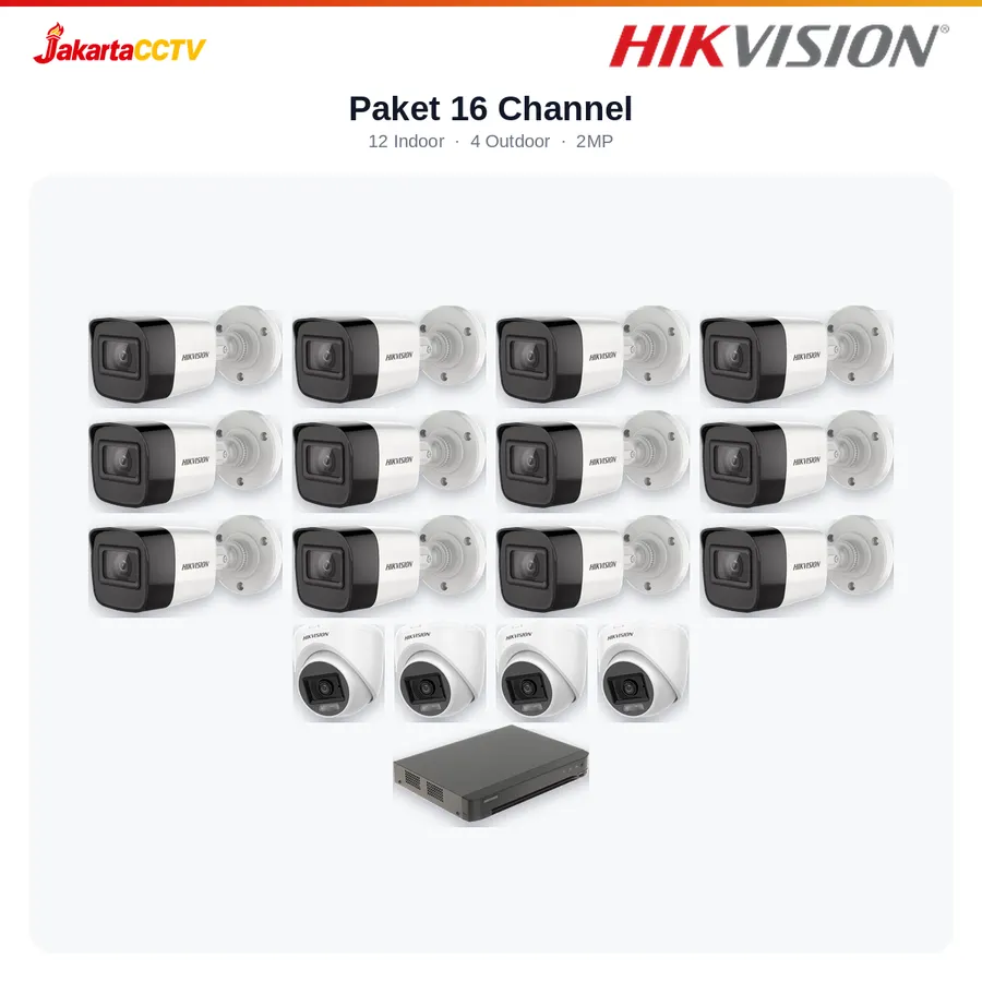 Paket CCTV Hikvision 16 Channel Siap Pasang