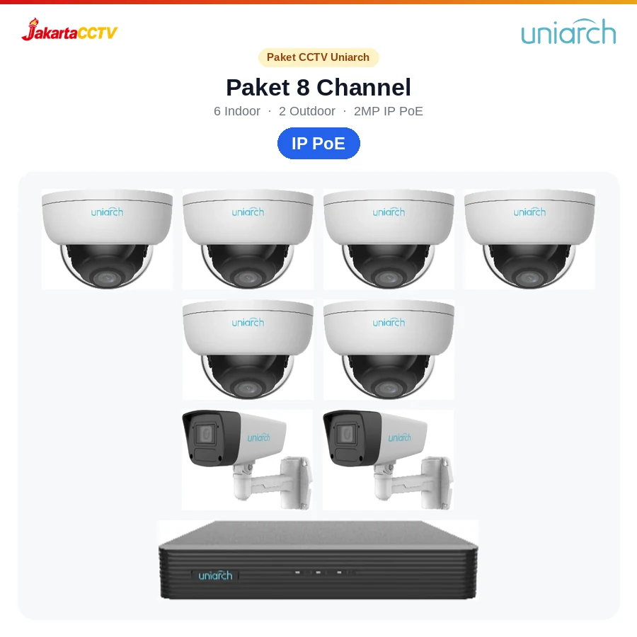 Paket CCTV Uniarch 8 Channel